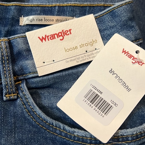 Wrangler Women's High Rise Loose Straight Crop Casual Jeans NWT Size 10/30 - Picture 10 of 10
